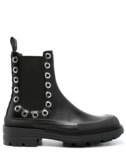 Alexander Mcqueen Men's Chelsea Boots With Eyelets