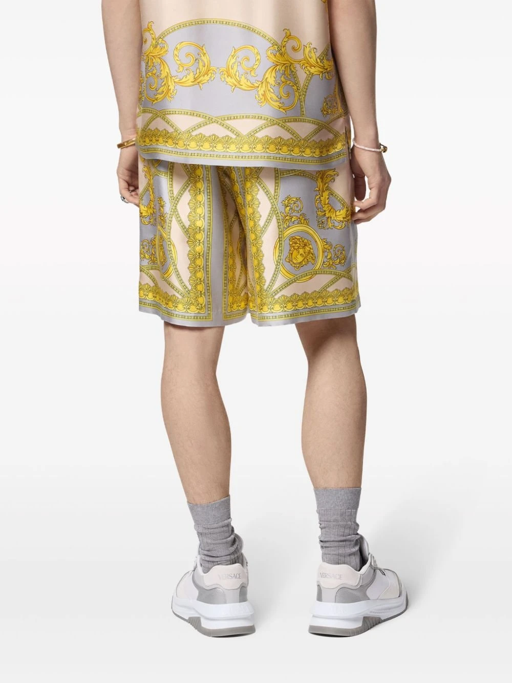Versace Men's La Coupe Des Dieux Silk Shorts 4 Versace Men's La Coupe Des Dieux Silk Shorts - Image 2