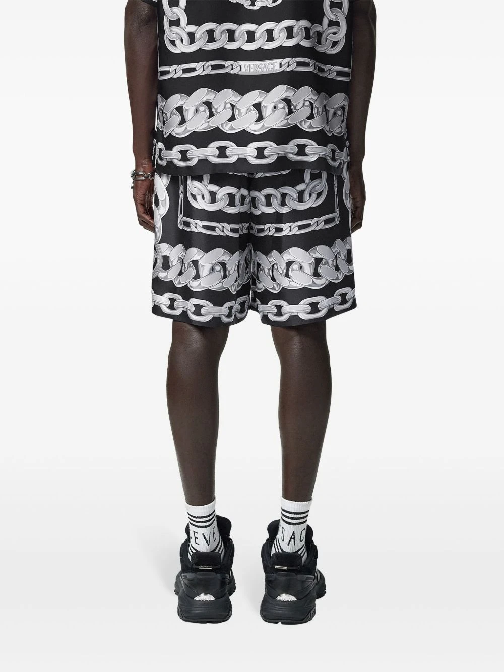 Versace Men's Medusa Chains Silk Shorts 7 Versace Men's Medusa Chains Silk Shorts - Image 5