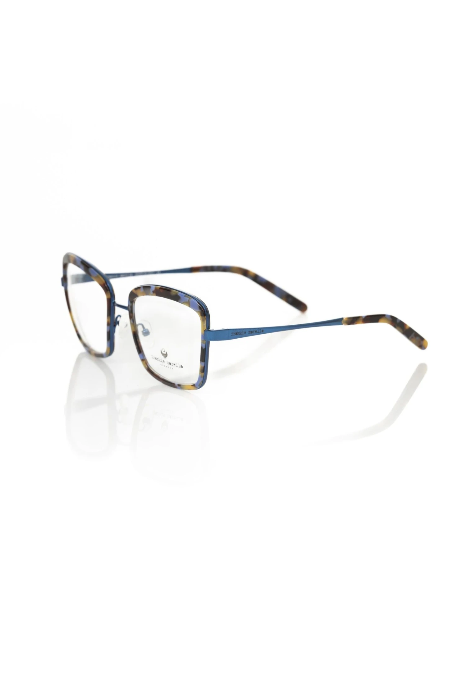 Frankie Morello Blue Metallic Women's Eyeglass Women's Frame 4 Frankie Morello Blue Metallic Women's Eyeglass Women's Frame - Image 2