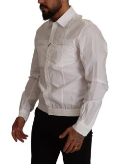 Dolce & Gabbana White Cotton Button Down Men Collared Men's Shirt -Lux Lair Store 1915192