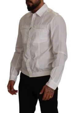 Dolce & Gabbana White Cotton Button Down Men Collared Men's Shirt -Lux Lair Store 1915197