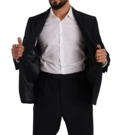 Domenico Tagliente Blue Polyester Single Breasted Formal Men's Suit -Lux Lair Store 1964759