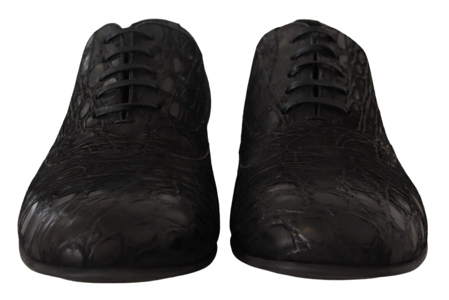 Dolce & Gabbana Black Caiman Leather Mens Oxford Men's Shoes 4 Dolce & Gabbana Black Caiman Leather Mens Oxford Men's Shoes - Image 2