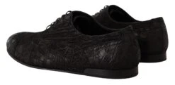 Dolce & Gabbana Black Caiman Leather Mens Oxford Men's Shoes 11 Dolce & Gabbana Black Caiman Leather Mens Oxford Men's Shoes -Lux Lair Store 1964775