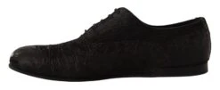 Dolce & Gabbana Black Caiman Leather Mens Oxford Men's Shoes 12 Dolce & Gabbana Black Caiman Leather Mens Oxford Men's Shoes -Lux Lair Store 1964777