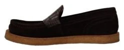 Dolce & Gabbana Brown Suede Leather Slip On Flats Moccasin Men's Shoes -Lux Lair Store 1964841