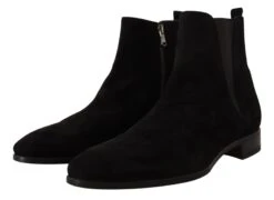 Dolce & Gabbana Black Suede Leather Chelsea Mens Boots Men's Shoes 10 Dolce & Gabbana Black Suede Leather Chelsea Mens Boots Men's Shoes -Lux Lair Store 1969787