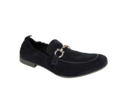 Salvatore Ferragamo Men's Celso Dark Blue Suede Stretch Horsebit Loafer 0689525 -Lux Lair Store 200689525 celso 7.5ee 1 c2b2f78d fef6 4b52 b6dc ef6a7292c43b