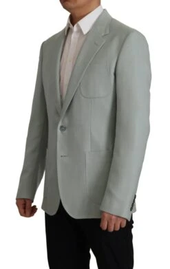 Dolce & Gabbana Light Green Cashmere Silk Men's Blazer -Lux Lair Store 2444953