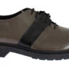 AI_ Gray Brown Leather Laceups Women's Shoes -Lux Lair Store 268008