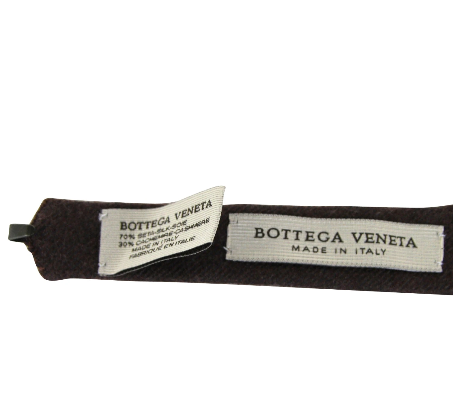 Bottega Veneta Men's Brown Silk Cashmere Bow Tie 270827 2000 6 Bottega Veneta Men's Brown Silk Cashmere Bow Tie 270827 2000 - Image 4