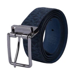 Michael Kors Men's Reversible MK Signature Leather 2in1 Dress Belt -Lux Lair Store 274394833544admiralbluepaleblue2