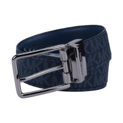Michael Kors Men's Reversible MK Signature Leather 2in1 Dress Belt -Lux Lair Store 274394833544admiralbluepaleblue3