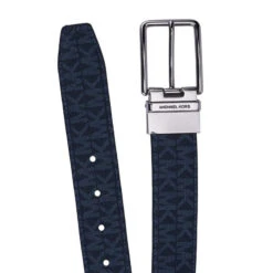 Michael Kors Men's Reversible MK Signature Leather 2in1 Dress Belt -Lux Lair Store 274394833544admiralbluepaleblue5