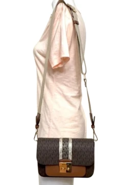 Michael Kors Women's Sloan Medium Flap Stripe Messenger Bag -Lux Lair Store 275658552828 b 8 removebg preview