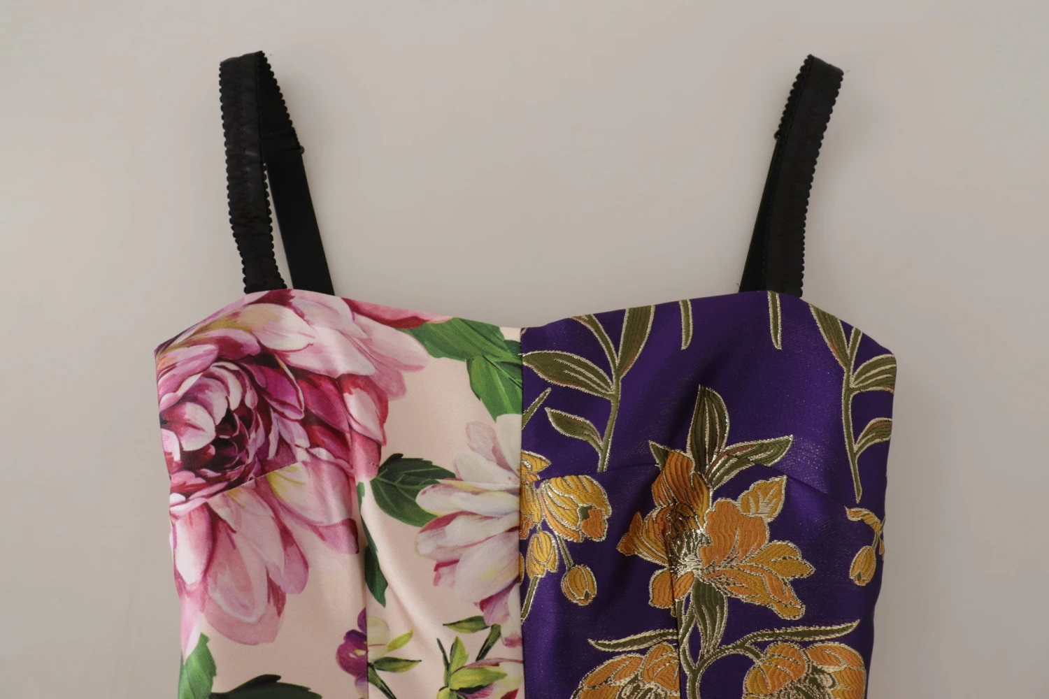 Dolce & Gabbana Dress Midi Patchwork Floral Jaquard Women's Silk 7 Dolce & Gabbana Dress Midi Patchwork Floral Jaquard Women's Silk - Image 5