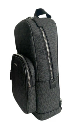 Michael Kors Men's Cooper MK Signature PVC Commuter Slingpack Backpack -Lux Lair Store 294325874889blackmksv2