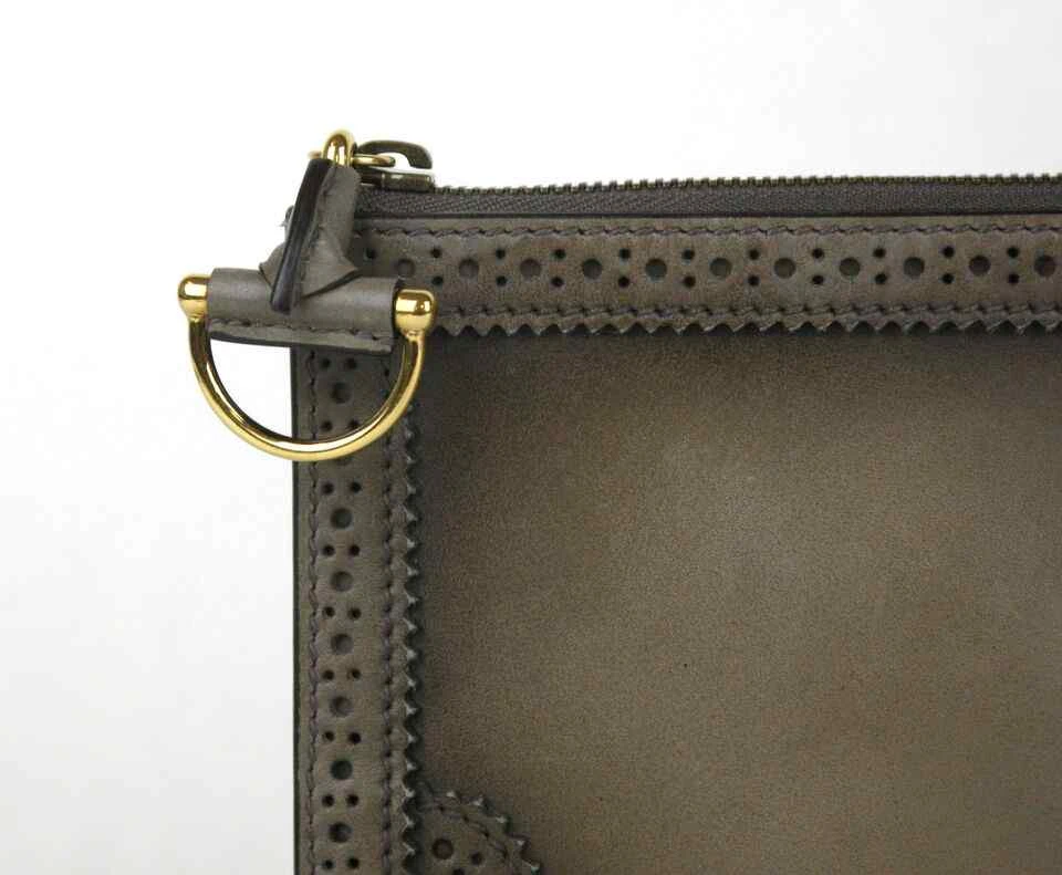 GUCCI Women's Duilio Brogue Zip Around Leather Clutch Bag 10 GUCCI Women's Duilio Brogue Zip Around Leather Clutch Bag - Image 8