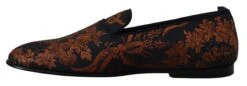 Dolce & Gabbana Blue Rust Floral Slippers Loafers Men's Shoes -Lux Lair Store 2985701