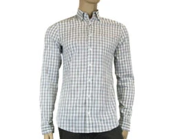 Gucci Men's Plaid Cotton Slim Dress Shirt