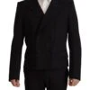 Dolce & Gabbana Black Double Breasted Coat Blazer Men's Jacket 1 Dolce & Gabbana Black Double Breasted Coat Blazer Men's Jacket -Lux Lair Store 3110895