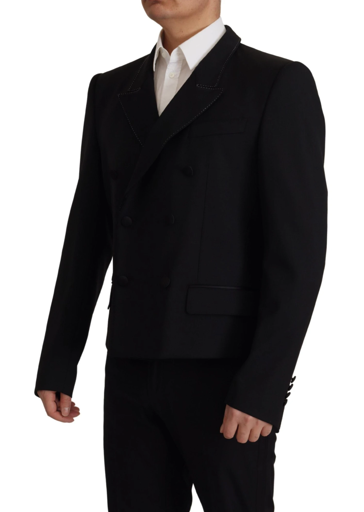 Dolce & Gabbana Black Double Breasted Coat Blazer Men's Jacket 5 Dolce & Gabbana Black Double Breasted Coat Blazer Men's Jacket - Image 3