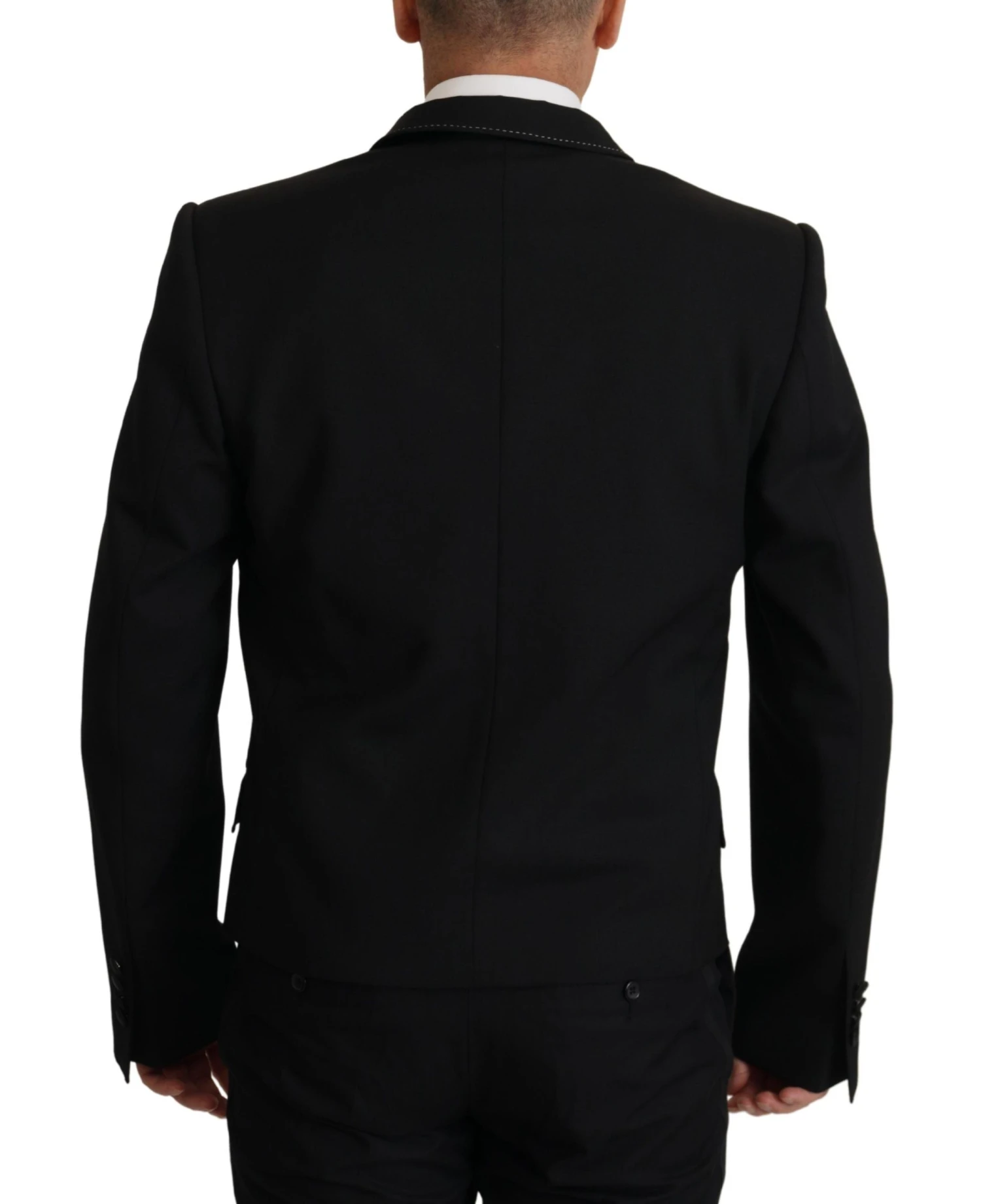 Dolce & Gabbana Black Double Breasted Coat Blazer Men's Jacket 4 Dolce & Gabbana Black Double Breasted Coat Blazer Men's Jacket - Image 2