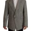 Dolce & Gabbana Gray Checkered Single Breasted Jacket Men's Blazer -Lux Lair Store 3110905