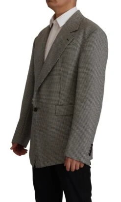 Dolce & Gabbana Gray Checkered Single Breasted Jacket Men's Blazer 9 Dolce & Gabbana Gray Checkered Single Breasted Jacket Men's Blazer -Lux Lair Store 3110906