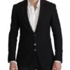 Dolce & Gabbana Black Single Breasted Coat Men Men's Blazer 2 Dolce & Gabbana Black Single Breasted Coat Men Men's Blazer -Lux Lair Store 3110924
