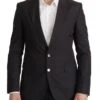 Dolce & Gabbana Black Single Breasted TAORMINA Breasted Men's Blazer 1 Dolce & Gabbana Black Single Breasted TAORMINA Breasted Men's Blazer -Lux Lair Store 3110954