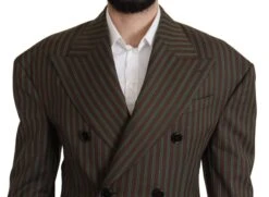 Dolce & Gabbana Multicolor Stripes Double Breasted Men's Blazer -Lux Lair Store 3110971
