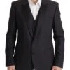 Dolce & Gabbana Dark Blue Single Breasted MARTINI Men's Blazer 2 Dolce & Gabbana Dark Blue Single Breasted MARTINI Men's Blazer -Lux Lair Store 3111786