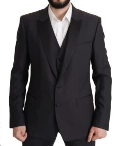 Dolce & Gabbana Dark Blue Single Breasted MARTINI Men's Blazer