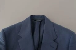 Dolce & Gabbana Blue Single Breasted Logo Blazer Men's Jacket -Lux Lair Store 3115856