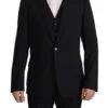 Dolce & Gabbana Black Jacket Vest 2 Piece MARTINI Men's Blazer -Lux Lair Store 3118701