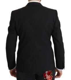 Dolce & Gabbana Black Single Breasted Jacket MARTINI Men's Blazer 10 Dolce & Gabbana Black Single Breasted Jacket MARTINI Men's Blazer -Lux Lair Store 3120258