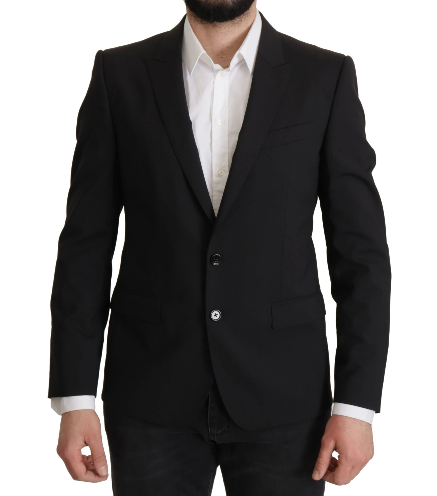 Dolce & Gabbana Black Single Breasted Jacket MARTINI Men's Blazer 3 Dolce & Gabbana Black Single Breasted Jacket MARTINI Men's Blazer