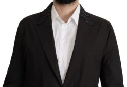 Dolce & Gabbana Black Cotton Single Breasted Blazer Men's Jacket 11 Dolce & Gabbana Black Cotton Single Breasted Blazer Men's Jacket -Lux Lair Store 3120272