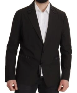Dolce & Gabbana Black Cotton Single Breasted Blazer Men's Jacket 12 Dolce & Gabbana Black Cotton Single Breasted Blazer Men's Jacket -Lux Lair Store 3120273