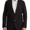 Dolce & Gabbana Black Cotton Single Breasted Blazer Men's Jacket