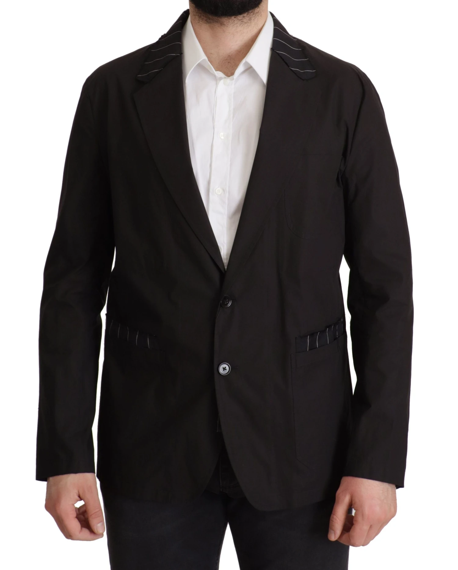 Dolce & Gabbana Black Cotton Single Breasted Blazer Men's Jacket 3 Dolce & Gabbana Black Cotton Single Breasted Blazer Men's Jacket