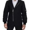 Dolce & Gabbana Black Wool Full Zip Long Sleeves Men's Jacket -Lux Lair Store 3181082