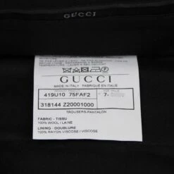 Gucci Men's Skinny Black Wool 60 Evening Dress Pant 17 Gucci Men's Skinny Black Wool 60 Evening Dress Pant -Lux Lair Store 318144 z2000 1000 46r 7