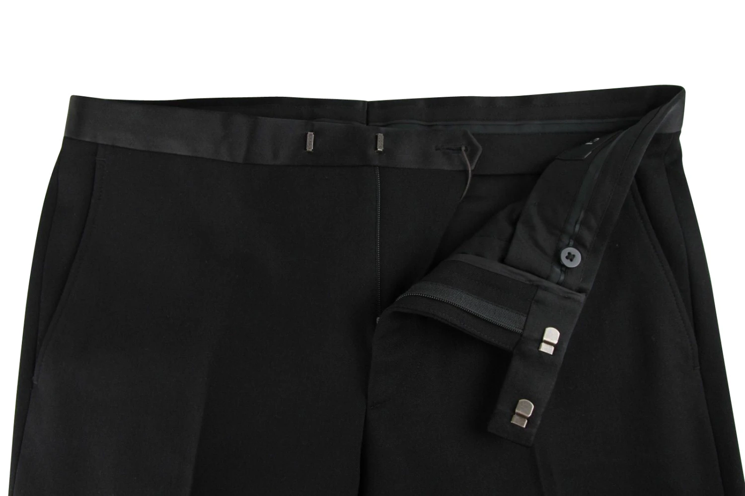 Gucci Men's Stretch Skinny 60s Black Cotton Elastane Dress Pant 7 Gucci Men's Stretch Skinny 60s Black Cotton Elastane Dress Pant - Image 5