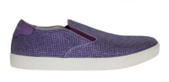 Dolce & Gabbana Purple Strass Canvas Logo Men's Sneakers