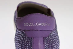 Dolce & Gabbana Purple Strass Canvas Logo Men's Sneakers -Lux Lair Store 321309