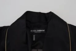 Dolce & Gabbana Black 100% Silk Robe Coat Wrap Men's Jacket -Lux Lair Store 3239965