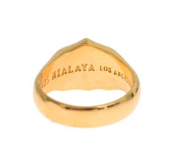 Nialaya Elegant Men's Gold Plated Silver Men's Ring -Lux Lair Store 324048